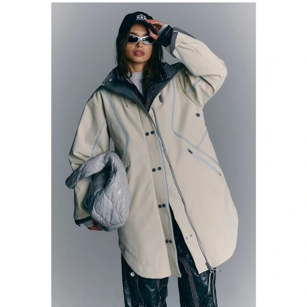 NWT Free people Movement Moon Magic Reflective Rain Parka Jacket - Picture 1 of 10